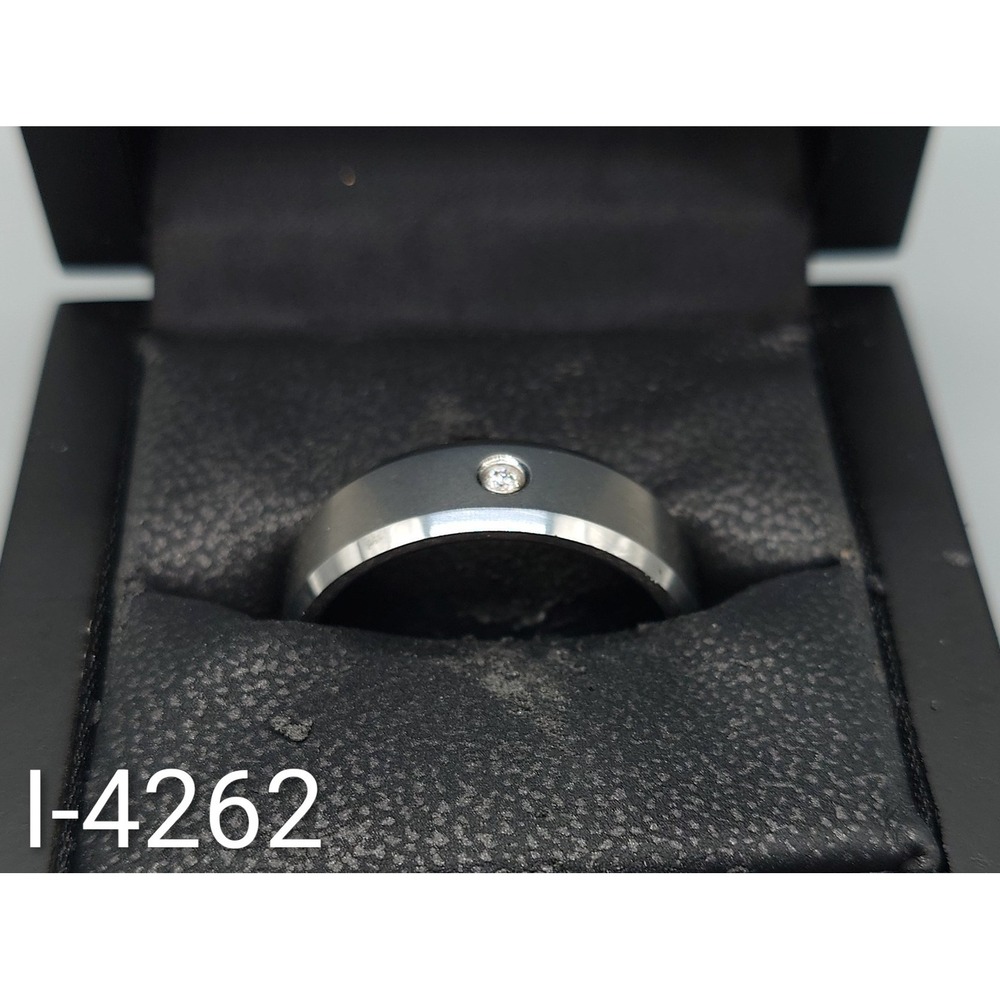 Tungsten Carbide Diamond Band Ring Size 13